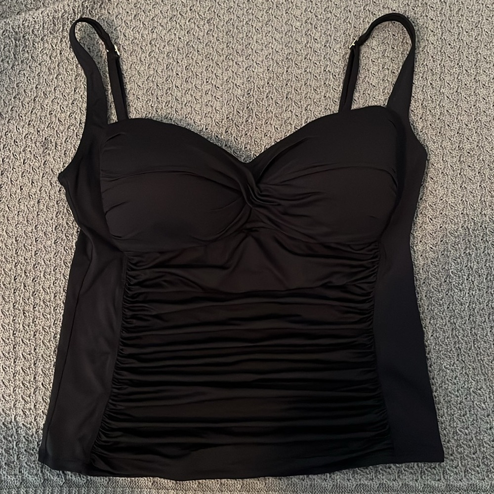 La Blanca Black Tankini Swim Top